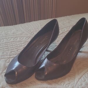 Jessica Brown High Heel Peep-Toe Pumps